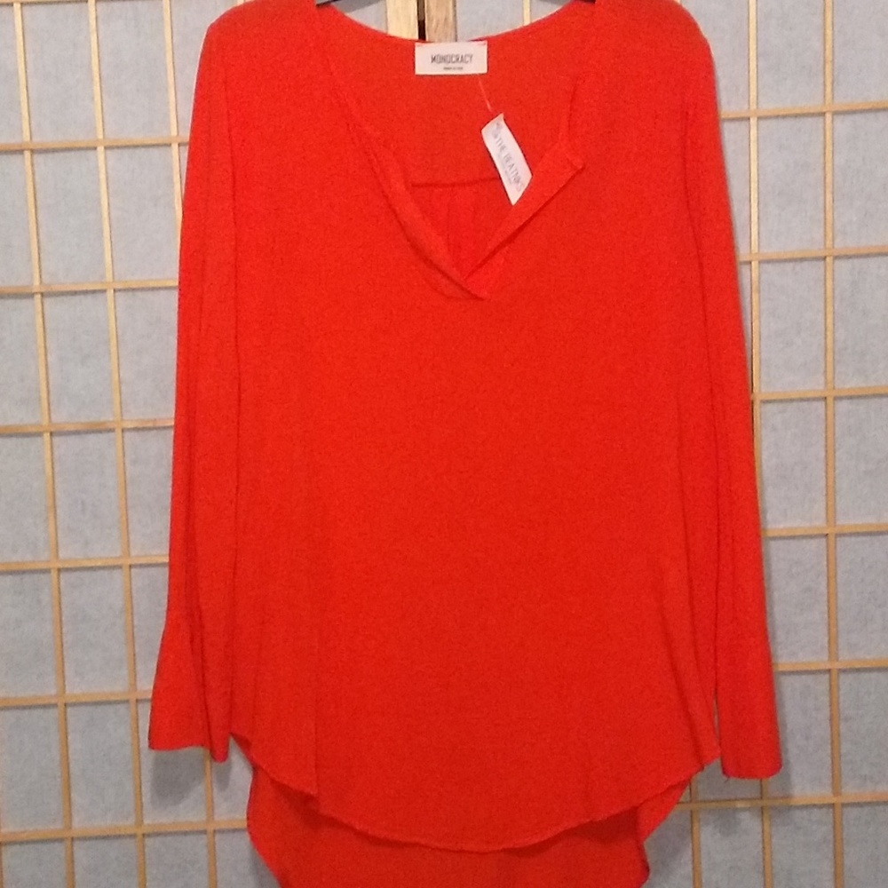 Coral colored tunic